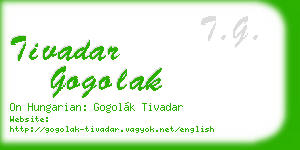 tivadar gogolak business card